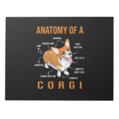 Anatomy of a Corgi Funny Dog Notitieblok (Voorkant)