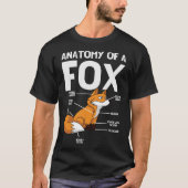 Anatomy Of A Fox Foxes Animal Wild Zoo Classic Cut T-shirt (Voorkant)