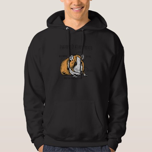Anatomy Of A Furry Potatoe Graphic Owner Pet Cavy Hoodie (Voorkant)