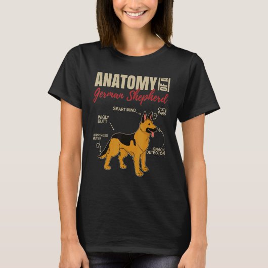 Anatomy Of A German Shepherd 1 T-shirt (Voorkant)