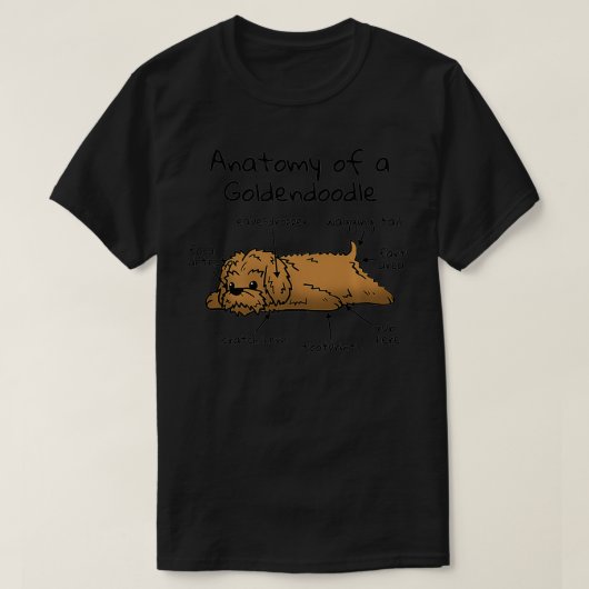 Anatomy Of A Goldendoodle Dog Premium  T-shirt (Design voorkant)