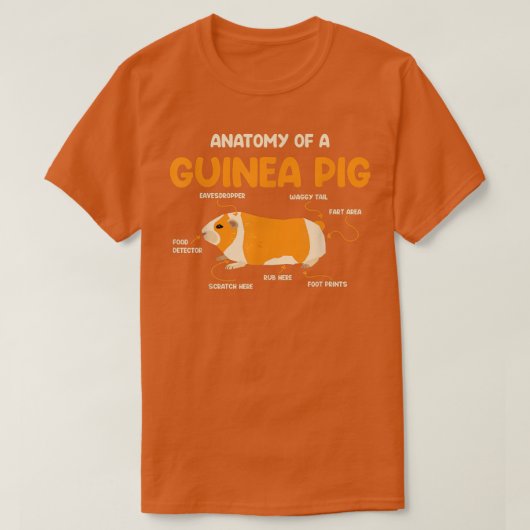 Anatomy of a Guinea Pig Funny Furry Potato Lover T-shirt (Design voorkant)