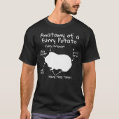 Anatomy Of A Guinea Pig Funny Furry Potato Pet Gif T-shirt (Voorkant)