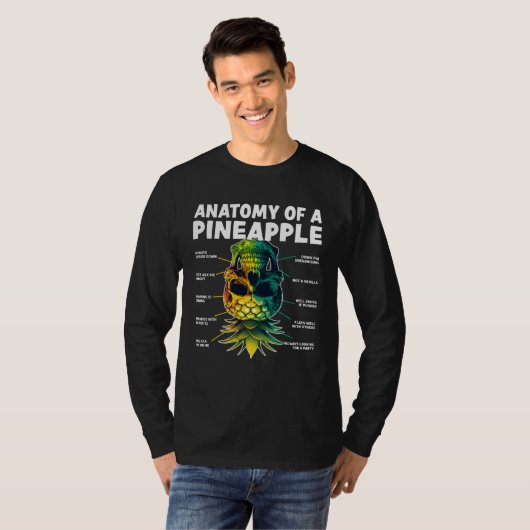 Anatomy of a Pineapple Upside Down Pineapple Swing T-shirt (Voorkant volledig)
