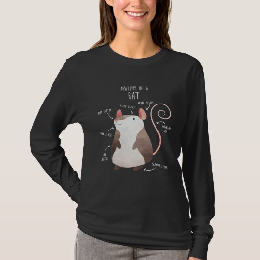 Anatomy of a Rat Cute  Fancy Pet Rodent T-shirt (Voorkant)