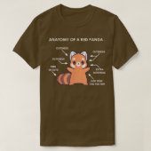 Anatomy of a Red Panda Science Zoologist Red Panda T-shirt (Design voorkant)