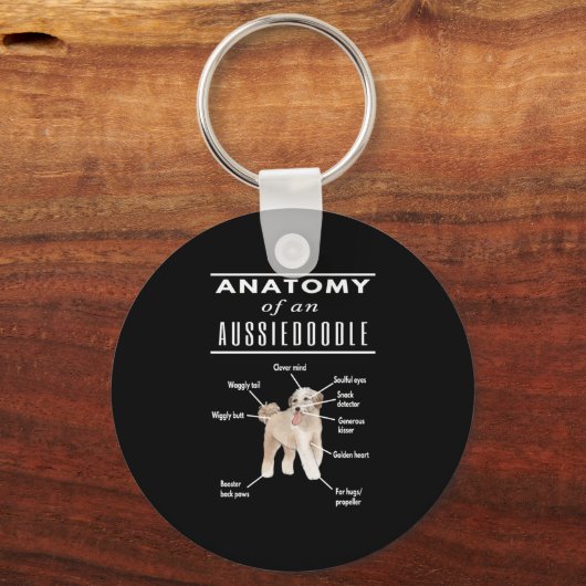 Anatomy of An Aussiedoodle Dog Sleutelhanger (Voorkant)