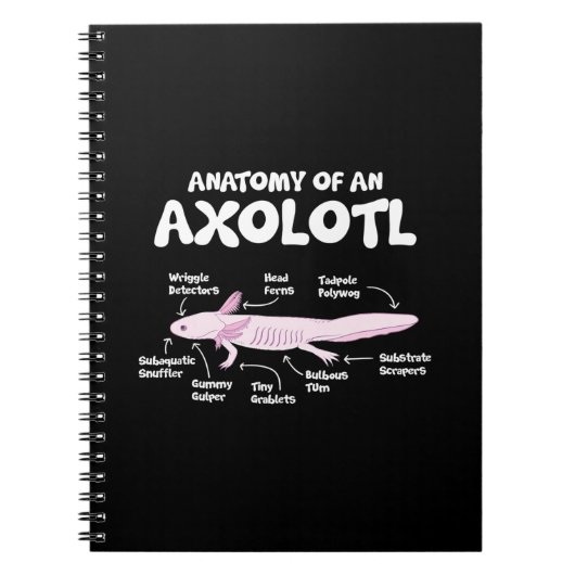 anatomy of an axolotl axolotls biology science notitieboek (Voorkant)