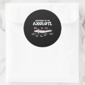 anatomy of an axolotl axolotls biology science ronde sticker (Tas)