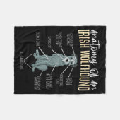 Anatomy Of An Irish Wolfhound Fleece Deken (Voorkant (Horizontaal))