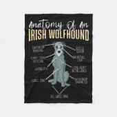 Anatomy Of An Irish Wolfhound  Fleece Deken (Voorkant)