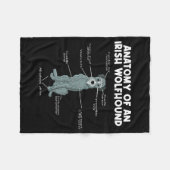 Anatomy Of An Irish Wolfhound Fleece Deken (Voorkant (Horizontaal))