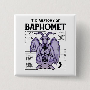 Anatomy of Baphomet Vierkante Button 5,1 Cm