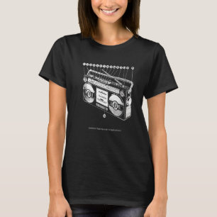Anatomy of Boombox Retro 80s Ghetto Blaster Hi T-shirt