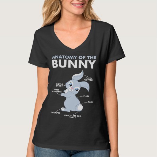 Anatomy of Bunny  Rabbit T-shirt (Voorkant)