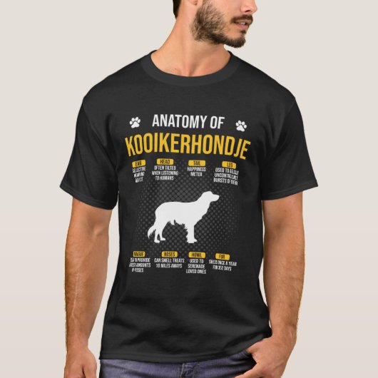Anatomy Of Kooikerhondje Dog T-shirt (Voorkant)
