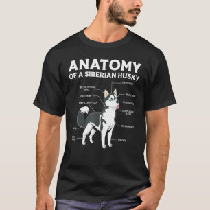 Anatomy Siberian Husky Dog T-shirt