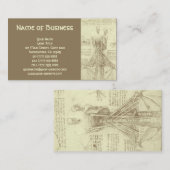 Anatomy Sketch of Spinal Column Leonardo da Vinci Visitekaartje (Voorkant / Achterkant)