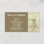 Anatomy Sketch of Spinal Column Leonardo da Vinci Visitekaartje (Voorkant)