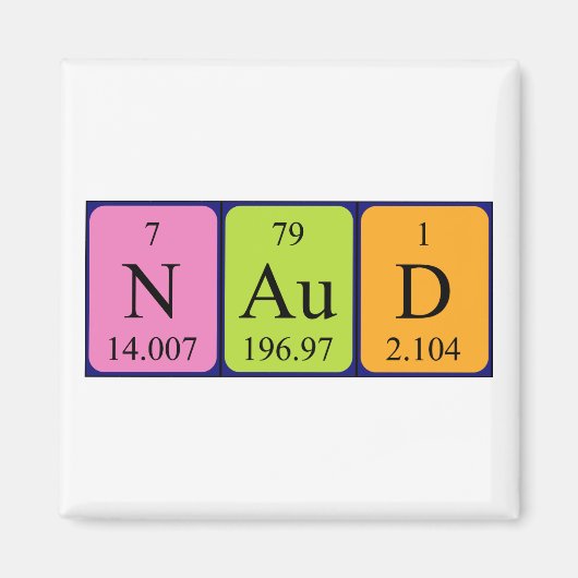 Anaud periodiek table name magnet (Voorkant)