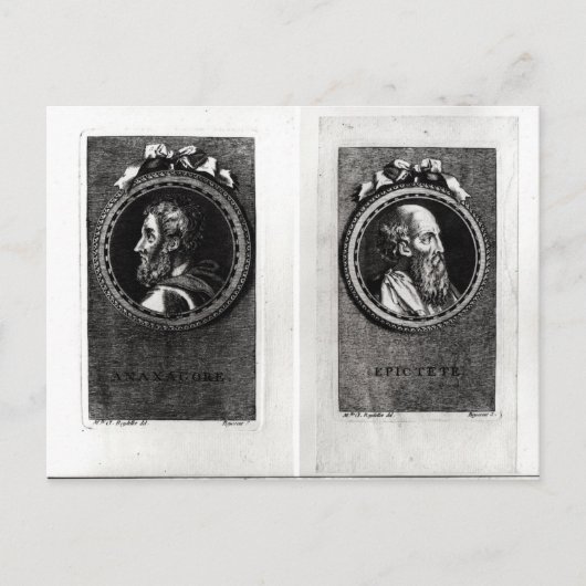 Anaxagorus en Epictetus Briefkaart (Voorkant)
