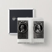 Anaxagorus en Epictetus Vierkante Button 5,1 Cm (Voorkant /achterkant)