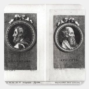 Anaxagorus en Epictetus Vierkante Sticker