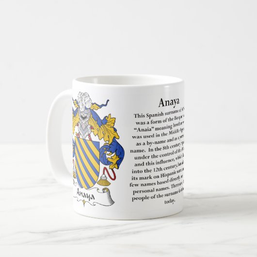 Anaya Familiecolat van de wapenhandel - Mok (Voorkant links)