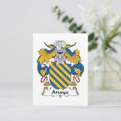 Anaya Family Crest Briefkaart (Staand voorkant)