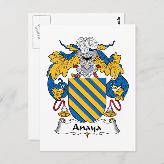 Anaya Family Crest Briefkaart (Voorkant / Achterkant)