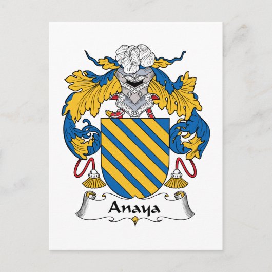 Anaya Family Crest Briefkaart (Voorkant)
