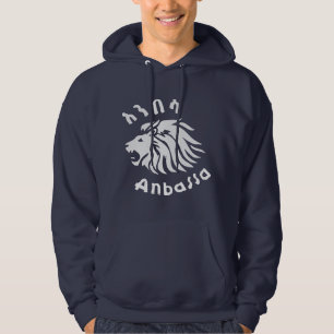 Anbassa Ethiopische Leeuw Amhaars nostalgisch ontw Hoodie