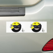 Ancap-bal zilveren bumpersticker "Twee voor de pri (Op auto)