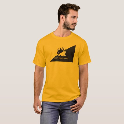 Ancap flag Porcupine logo Gadsden flag parody meme T-shirt (Voorkant volledig)