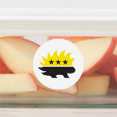 Ancap vlag Porcupine logo zwart-gele logo Labels (Aangebracht)