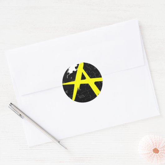 AnCap Wiki Ronde Sticker (Envelop)