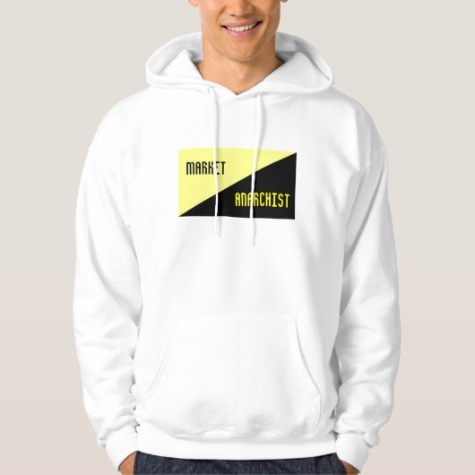 Ancapflag, markt, Anarchist hoodie (Voorkant)