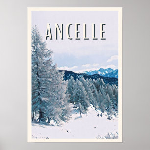 Ancelle Ski Poster