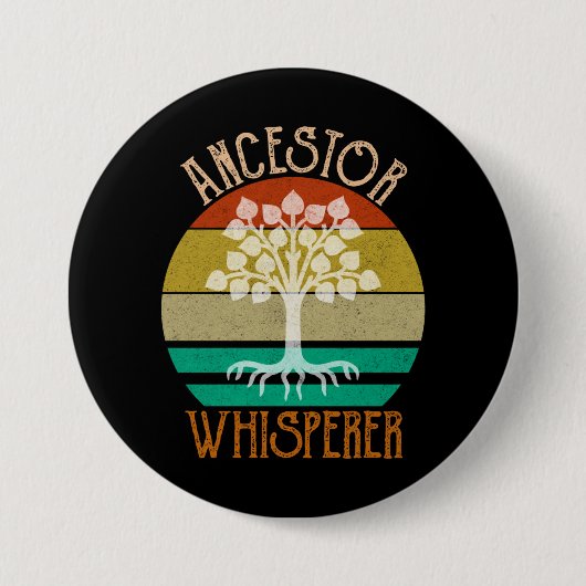 Ancestor Whisperer Genealogie Ronde Button 7,6 Cm (Voorkant)