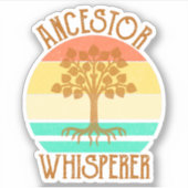 Ancestor Whisperer Genealogie Sticker (Voorkant)