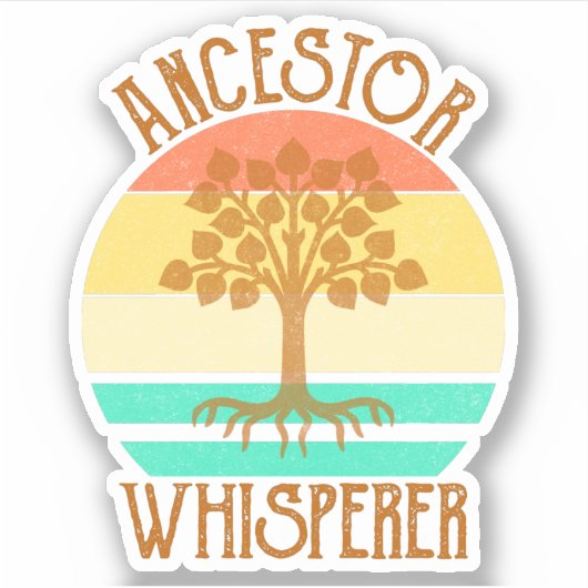 Ancestor Whisperer Genealogie Sticker (Voorkant)