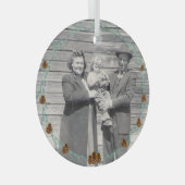 Ancestors Family Photo Pinecones and Boughs Glas Ornament (Voorkant Rechts)