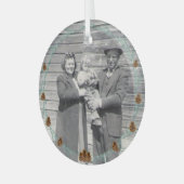 Ancestors Family Photo Pinecones and Boughs Glas Ornament (Voorkant links)
