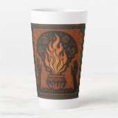 🔥 “Ancestral Flame” – Sacred Fire Mug Latte Mok (Voorkant)