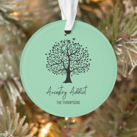 Ancestry Addict Family Tree Ornament (Boom)