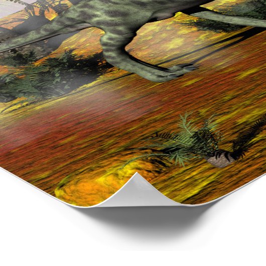 Anchisaurus dinosaurus - 3D rendering Poster (Hoek)