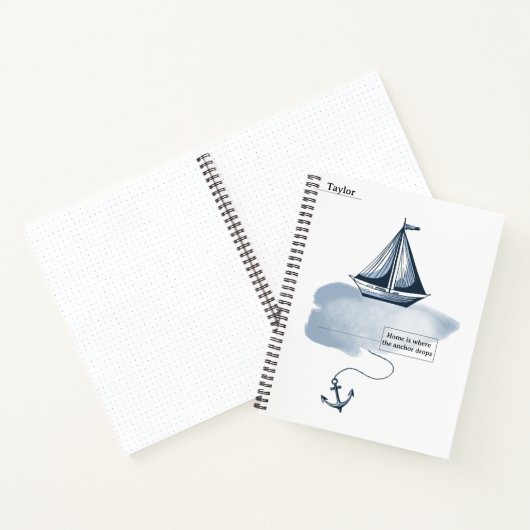 Anchor and Beach Notebook Notitieboek (Binnen)