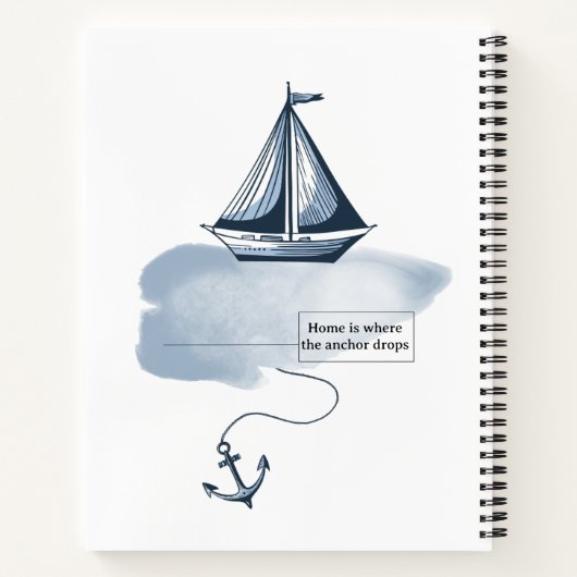Anchor and Beach Notebook Notitieboek (Achterkant)