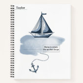 Anchor and Beach Notebook Notitieboek (Voorkant)