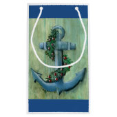 Anchor and Garland Holiday Gift Bag Klein Cadeauzakje (Achterkant)